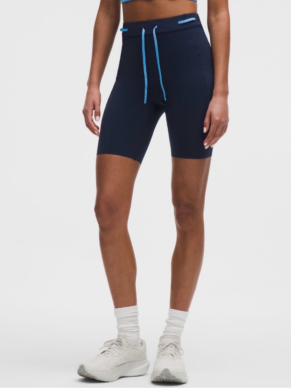 NWT Lululemon Fast and Free HR Short 8” Drawcord Size 4,6,8  Blue Running Shorts